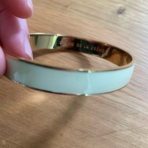 Kate Spade White and Gold Bangle Bracelet
